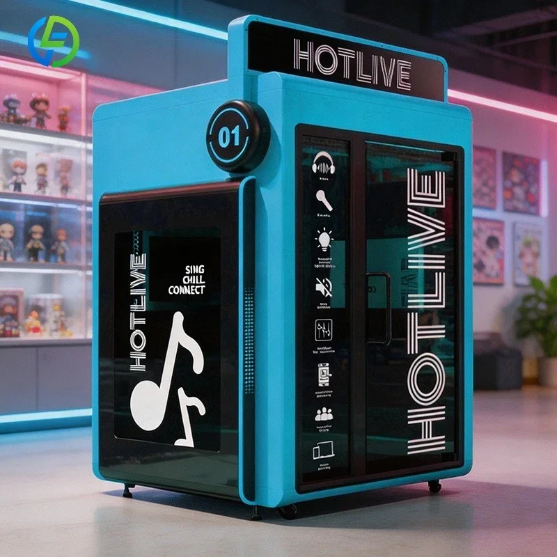 FL Customized Portable Installation Karaoke Vending Machine Mini KTV Singing Booth For Supermarket Lobby