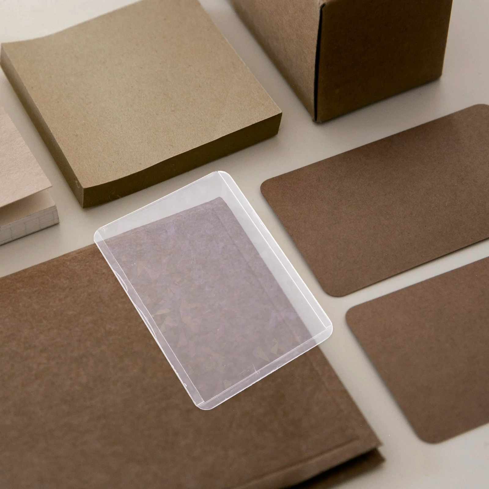 Buste per carte trasparenti portatili da 10 pezzi Portafoto accattivanti per buste per carte d'identità aziendali