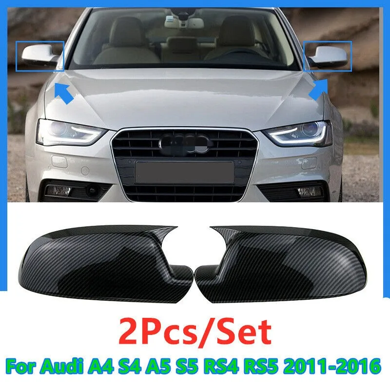 

Для Audi A4 S4 A5 S5 RS4 RS5 2011-2016 углеродное волокно OX Horn крышка зеркала заднего вида