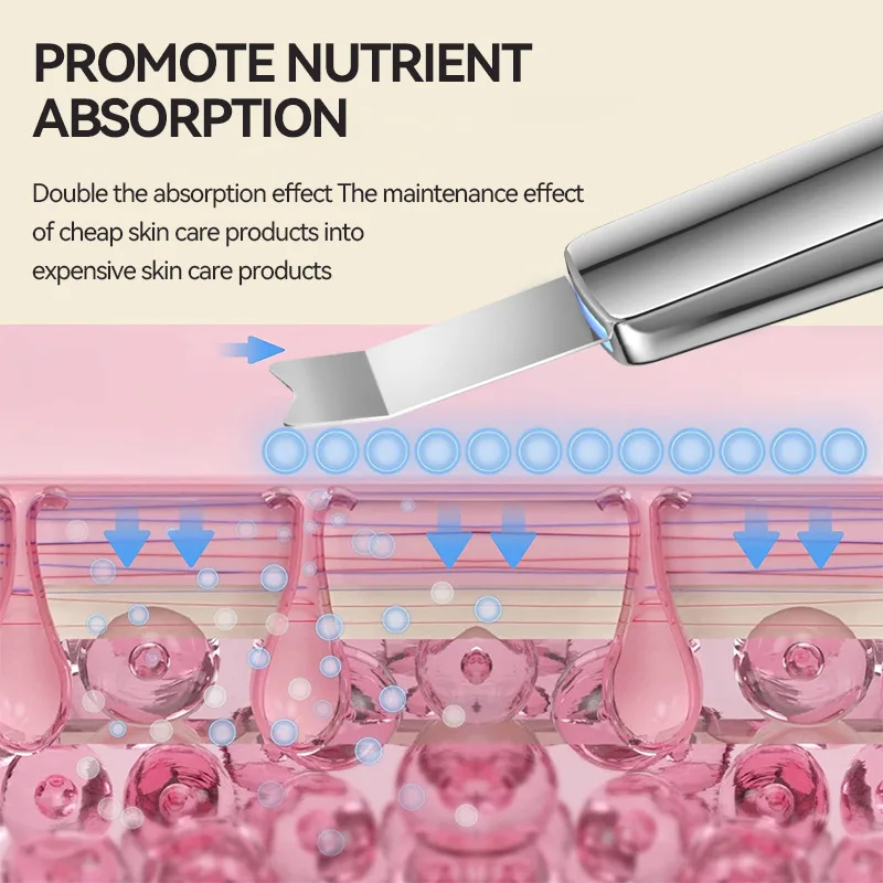 آلة تقشير سكين بالموجات فوق الصوتية مزيل الرؤوس السوداء أداة تصدير التجميل منظف المسام Bl #4