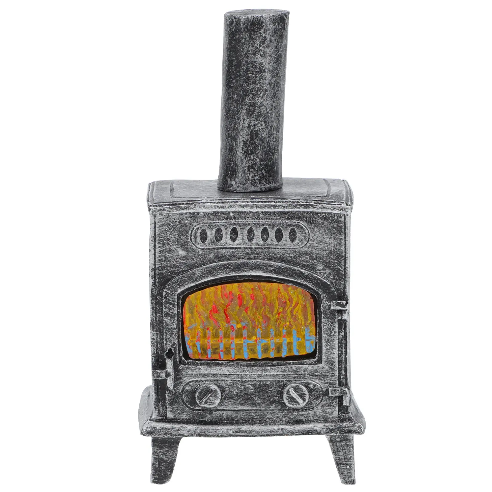 

Resin Fireplace Miniature Chimney Decor Mini House Ornament Powered Light Suitable for Dollhouse Micro Landscape
