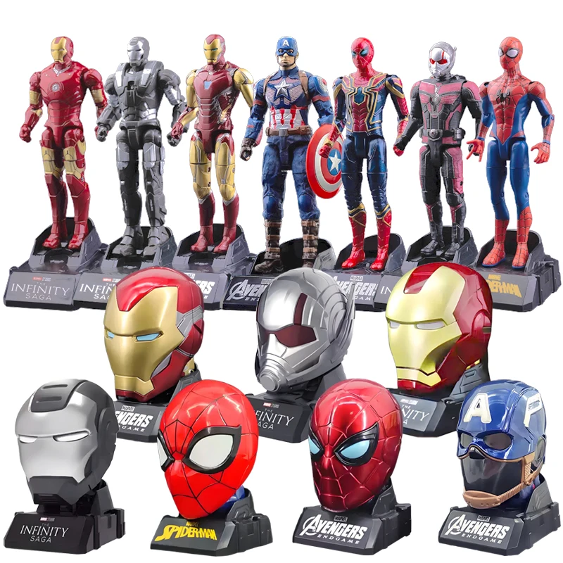 

7 Styles Marvel Deformable Toys Anime Action Figure SpiderMan Iron Man War Machine Joints Mobility Model Doll Kids Birthday Gift