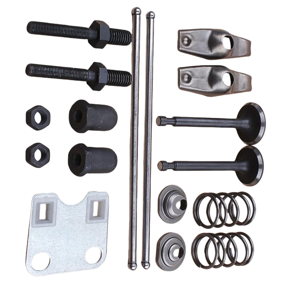168F Engine Components Set Valve Rocker Arm Set for GX160 GX200 Valve Rocker forearm Guide Metal