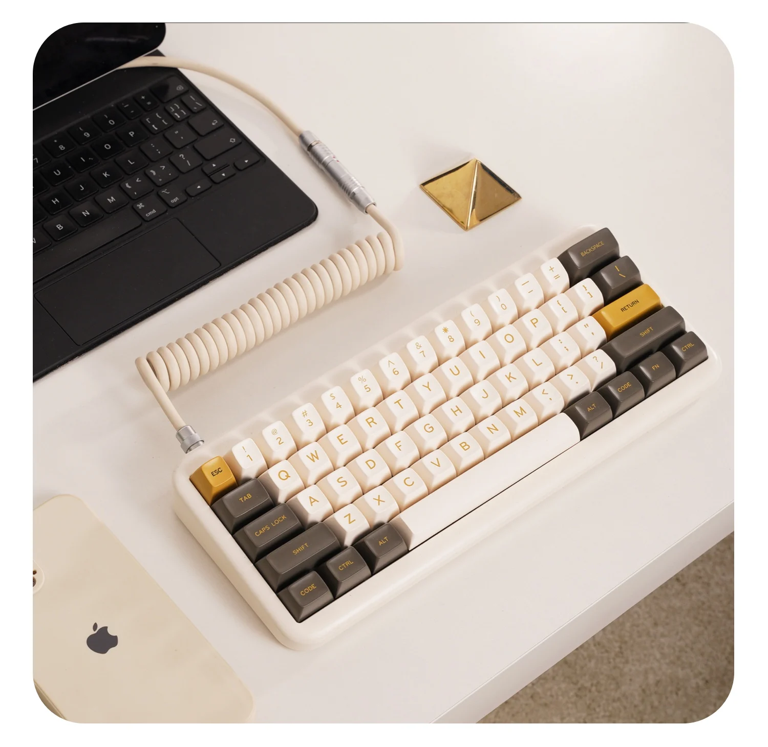O ponto gc personalizou a mola da bobina do cabo de dados do teclado mecânico a parte traseira monocromática de borracha elástica super grande sumário