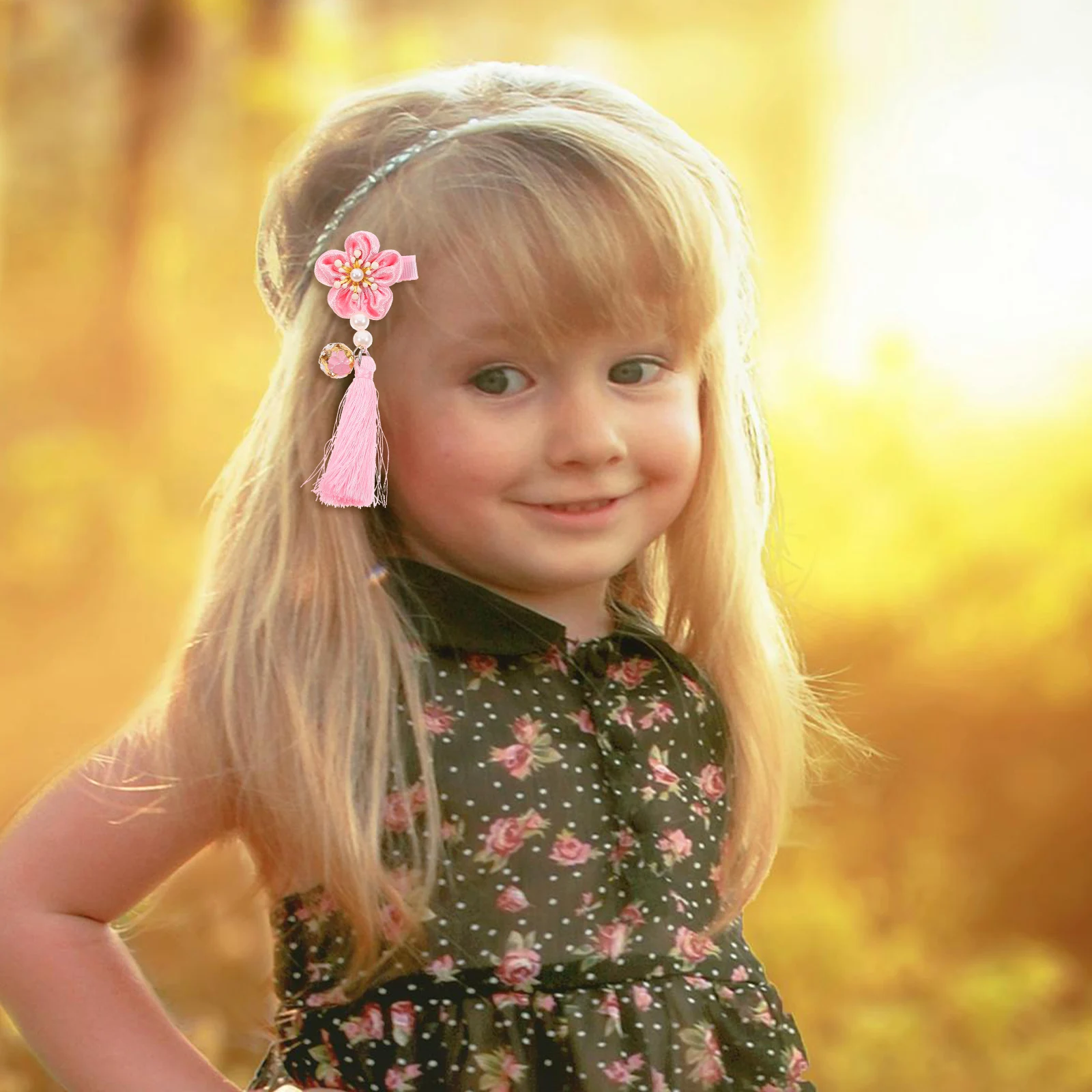 

Заколки для волос для кисточки Цветы Хань Китайская одежда Дети Новогодний стиль Дети