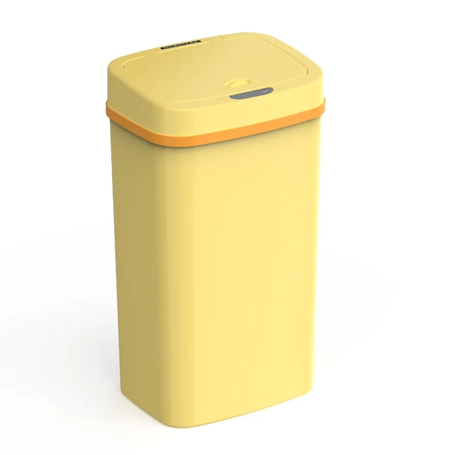 

Automatic Nursery Trash Can, 4 Gallon Plastic, Motion Sensor Hands-Free Soft-Close Lid Garbage Bin, Yellow