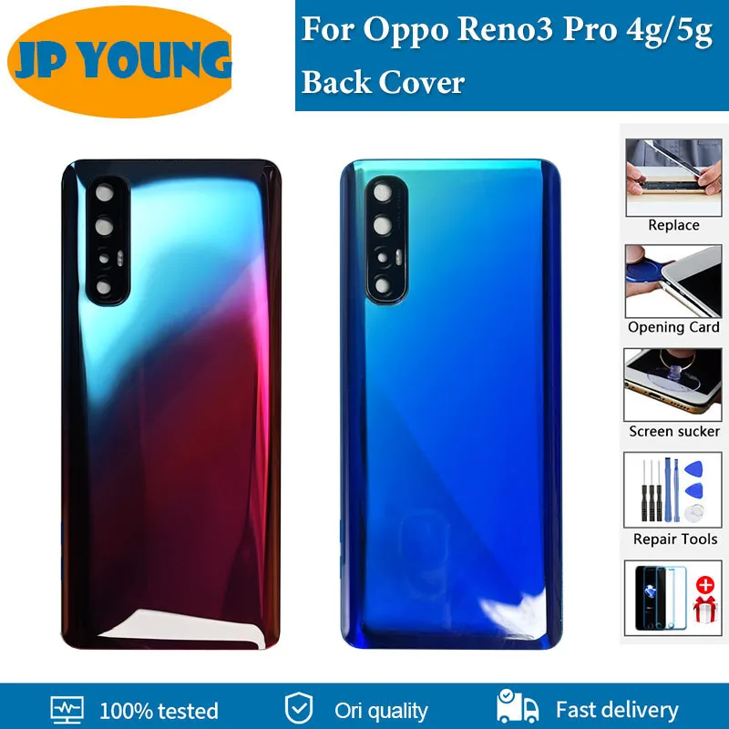 Original For Oppo Reno3 Pro 5G Back Battery Cover Rear Door Housing case For OPPO Reno 3Pro PCRM00 PCRT00 CPH2009 Battery Cover