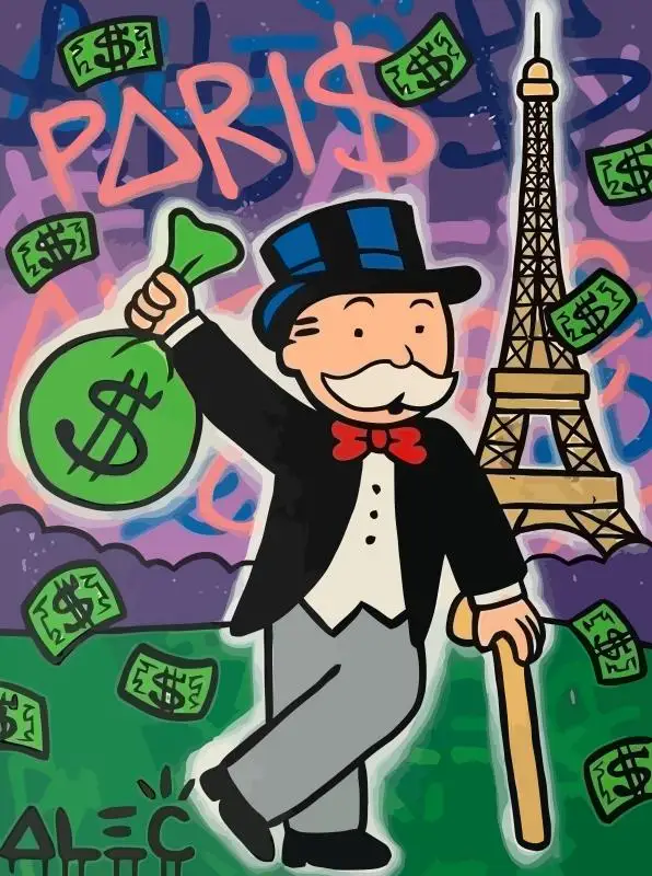 5x7FT Personalized Paris Luxury Forture Monopoly Rich Richie Madison Custom Photo Studio Backdrop Background Vinyl 220cm X 150cm