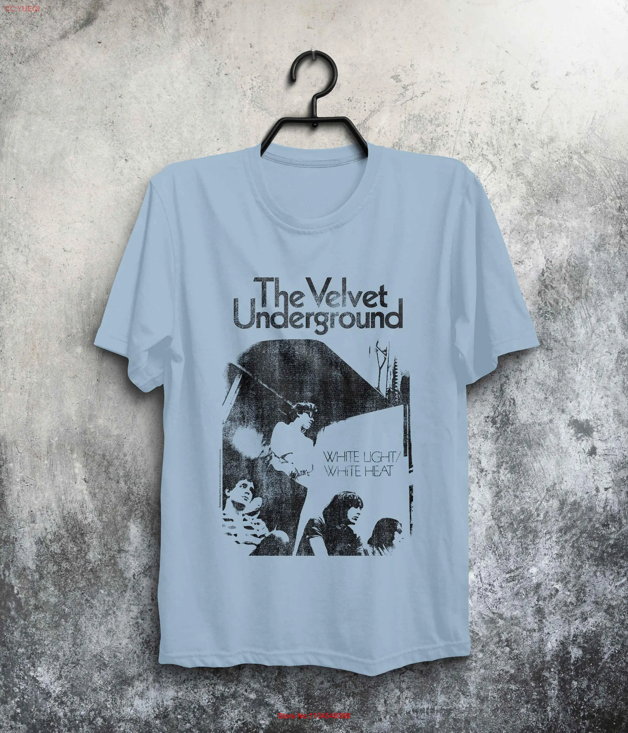 

Мужская мягкая хлопковая футболка Velvet Underground White Light Heat Distressed 30 1, с длинными или короткими рукавами