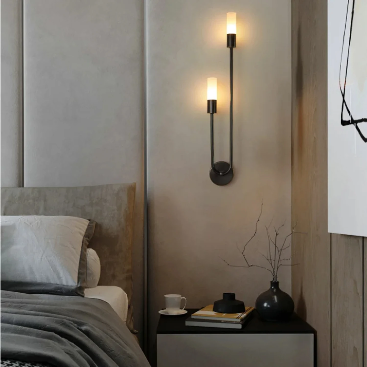 New dern LED wall sconce lights are sleek and elegant. Perfect for a modern bedroom, living room, or hallway, these stylish, con