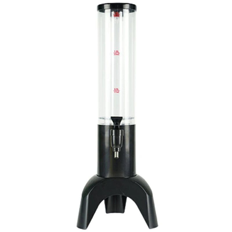 1.5L Beer Dispenser Tower Easy Clean Integrated Tap With Ice Tube Clear Beverage Tower Dispenser