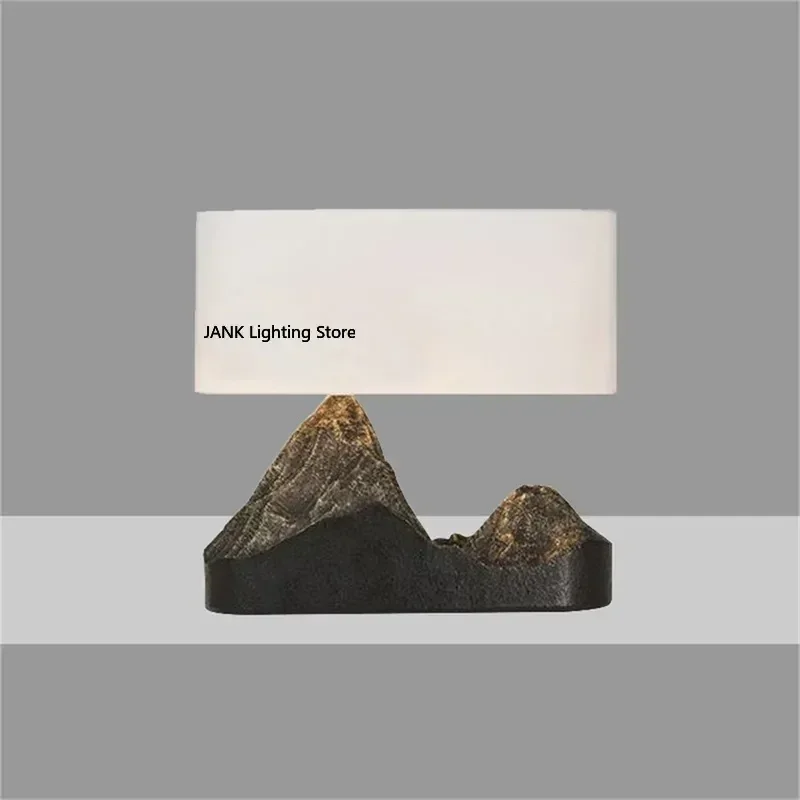 

Украшенная ткань из смолы, декоративная художественная прикроватная лампа для спальни, теплая постмодернистская лампа для исследования E27, комнатная лампа