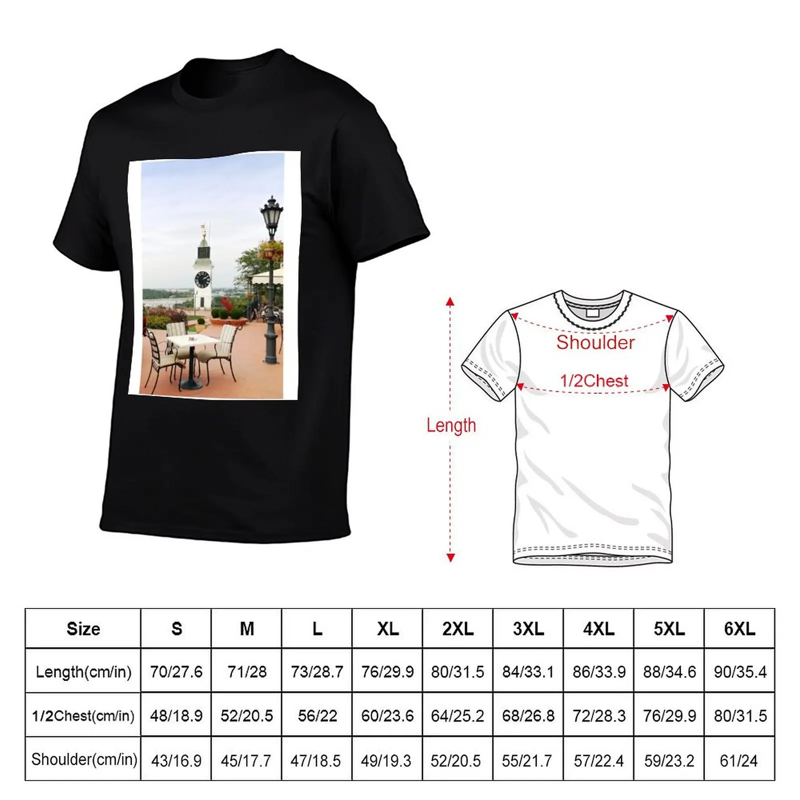 tower clock in Serbia old town Petrovaradin T-Shirt blanks rapper graphic tees boys whites plain t shirts men