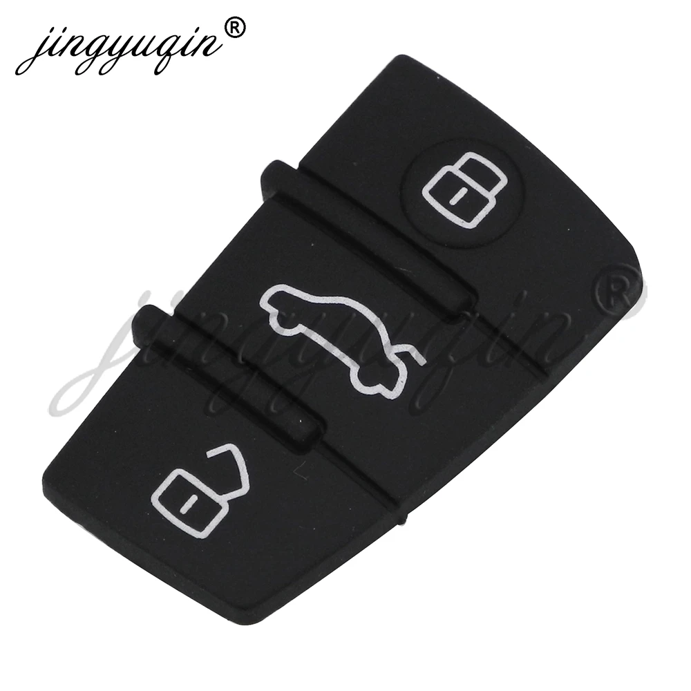 jingyuqin 5/10pcs Replacement Key Rubber Button Pad For Audi A1 A3 A4 A5 A6 A8 Q5 Q7 TT LINE RS Remote Fob Shell Case 2/3Buttons view 2