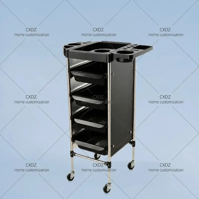 Beauty Salon Tool Cart for Perm and Dyeing Hand Push Storage Trolley Clinic Utility Cart Factory Direct Sales