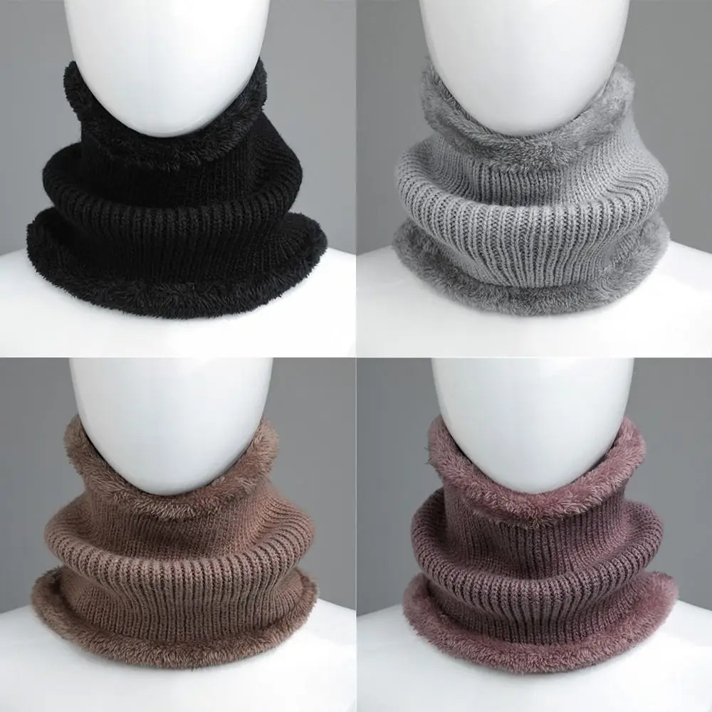 Fashion Thicken Fleece Neck Warmer Cold-proof Windproof Winter Scarves Warm Scarves Collar Skating Running Hiking