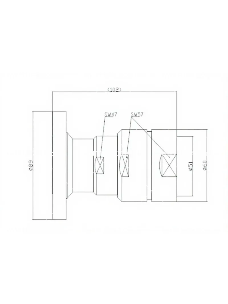 RF Coaxial Connector 1-5/8 EIA 4-Hole Flange Adapter for 1-5/8 Cable IF70-1-5/8