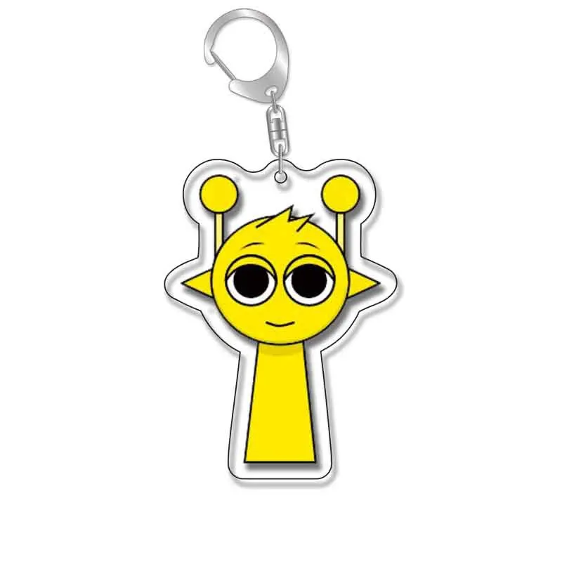 Anime Game Music Box Gray Man Pinki Raddy Clukr‌ ‌‌Funbot‌ Oren  Cosplay Keychain Accessories Cartoon Pendant Christmas Gift