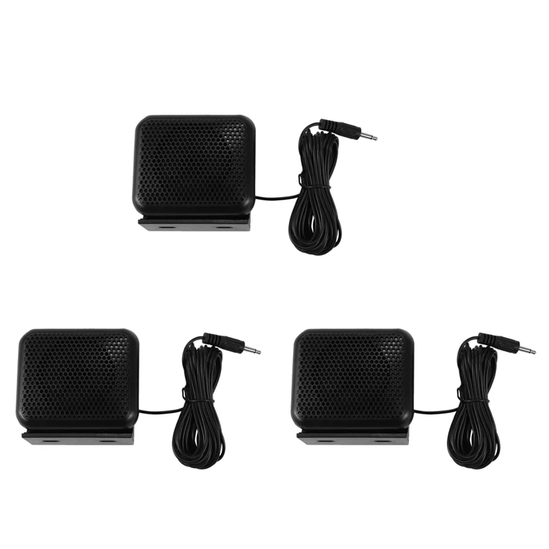 

3X Mini External Speaker NSP-100 For Yaesu For Kenwood For ICOM For Motorola Ham Radio CB Hf Transceiver