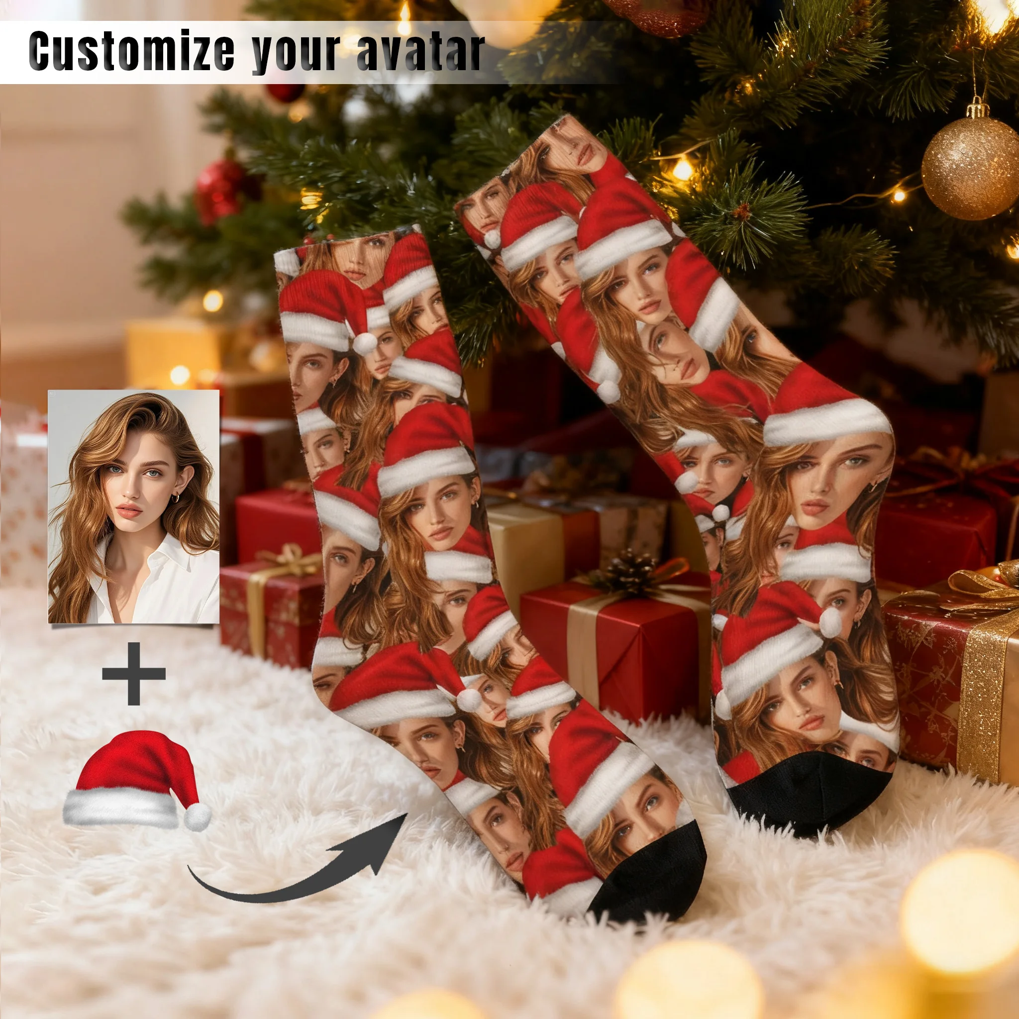 

Custom Face Christmas Socks Personalized Socks with Face Photo Socks Custom Face Socks Christmas Gift Socks Gift for Friends