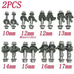 2Pcs 12.9 Car Four Wheel Alignment Eccentric Screw 10/12/13/14/15/16/17mm Camber Angle Adjustment Bolt Car Tire Balance Weight