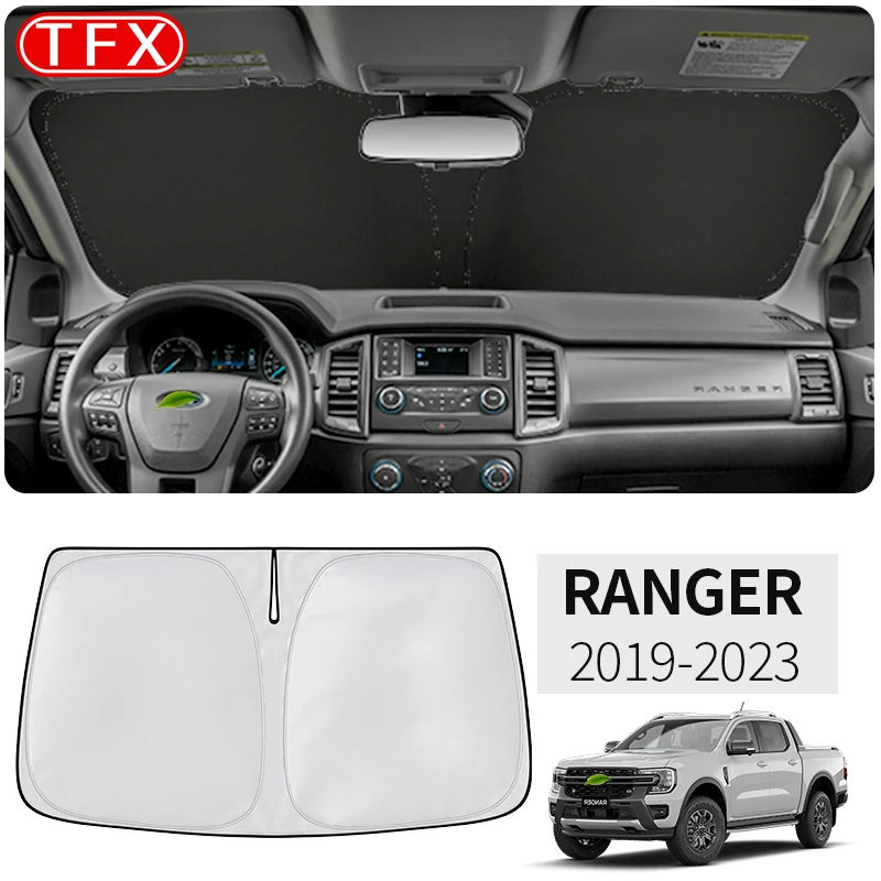 

For Ford Ranger XLT&Sport 2019-2023 Car Nano-Insulat Windshield Sunshade Front Window Sun Shade Visor Auto Interior Accessories