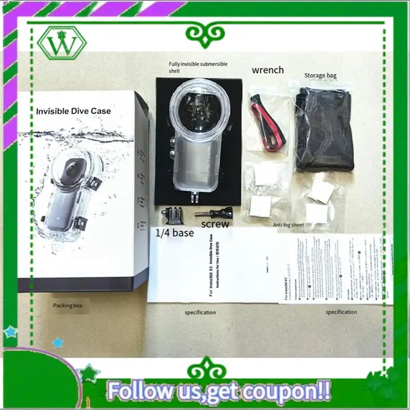 

Reliable-Invisible Dive Case For Insta360 X3 Waterproof Housing Cover 50M Underwater Diving Shell 1 Piece Transparent Plastic