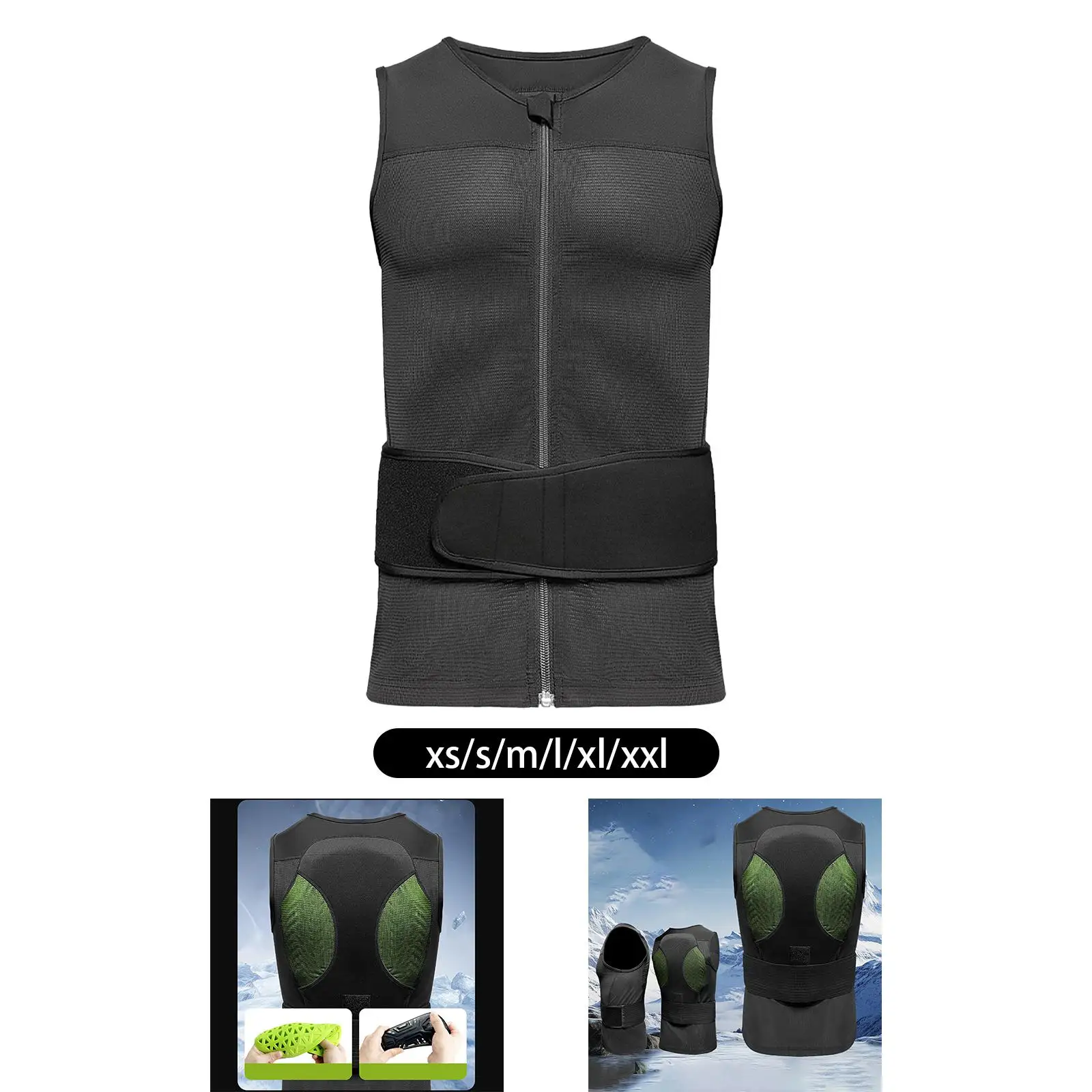 Impact Resistant Race Cycling Ski Vest Lightweight Body Guard Spine Protector for Men Skiing Winter Sports