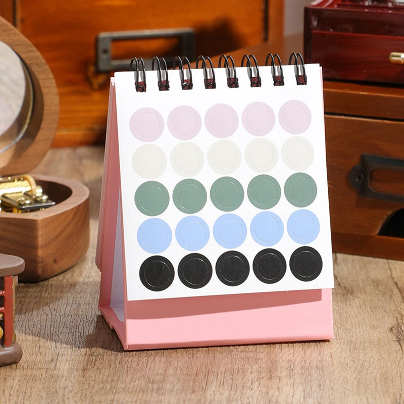 Mini calendrier de bureau à bobine créative, planificateur, ornement de bureau, papeterie de bureau, 2026