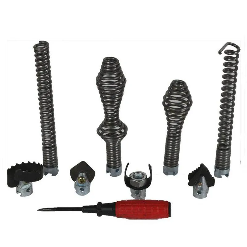 10PCS Dredge Machine Spring Dredge Pipe Special Electric Drill Accessories Cutter Head 16mm Spring Cleaning Machine General Tool