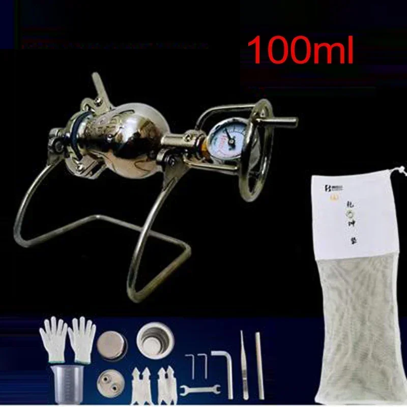 100ml 230ml Hand Popcorn Machine Open Firing Popcorn Puffing Machine Stainless Steel Mini Popper Manual Popcorn Maker