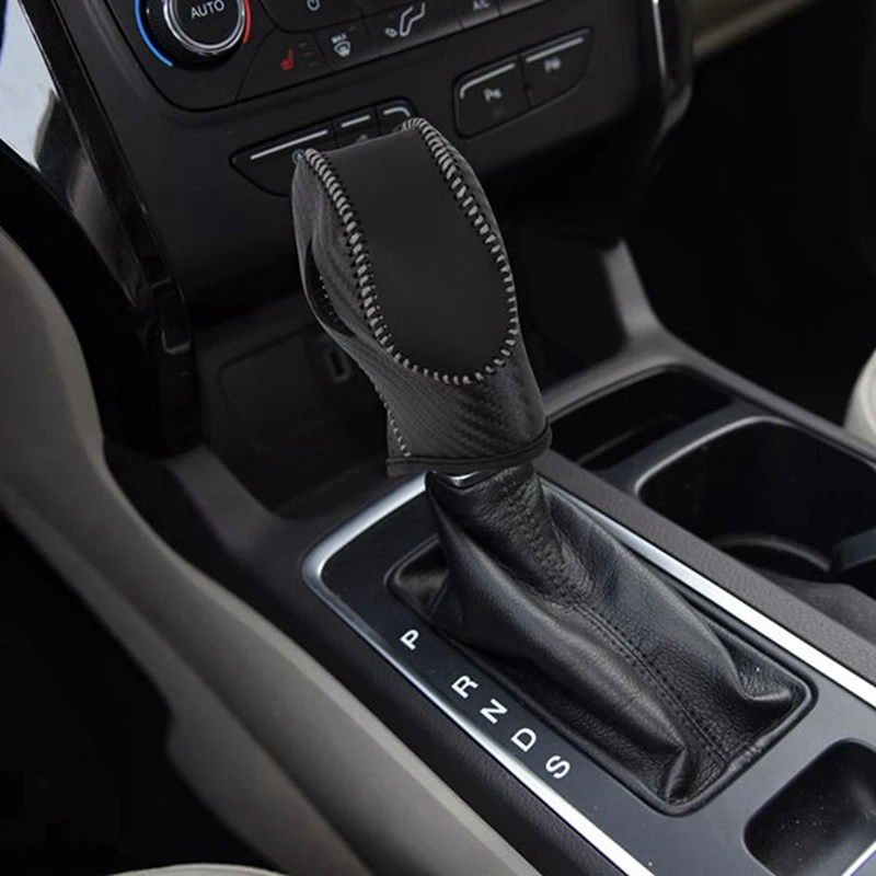 

Car PU Gear Shift Knob Cover For Ford Ecosport Escape / Fusion /C-Max Energi Wagon / Fiesta / Focus