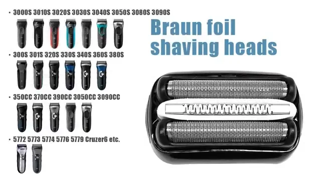 Compatible with Braun Series 3 Replacement Head Assembly 32B Replacement Parts for Shaving Foil and Blade Assembly