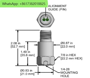 American Original Velocity Type Loop Power Zigbee Vibration Sensor