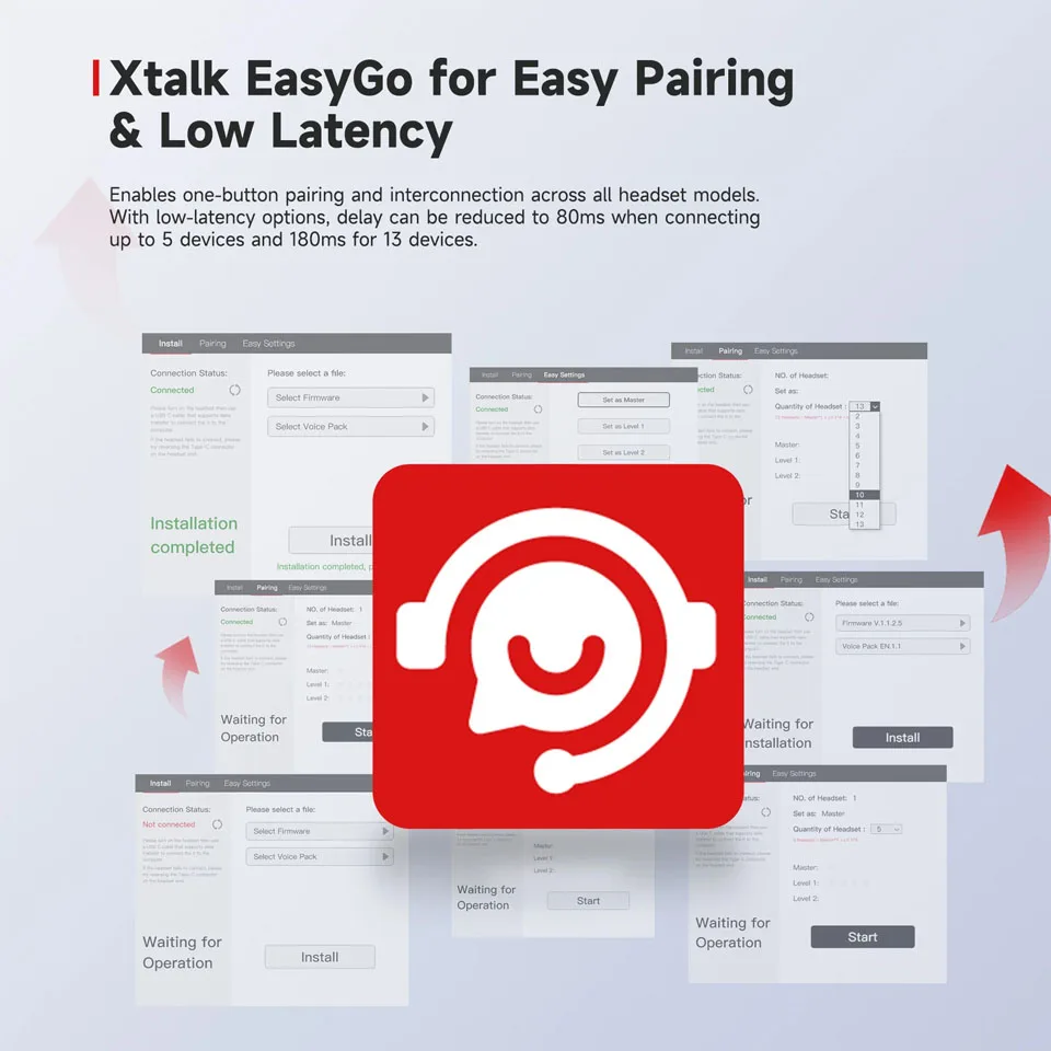 SYNCO Xtalk XMax 3 Dual-Ear Ruisonderdrukking Draadloos intercomsysteem Team 3-gebruikerscommunicatie Bluetooth-headset