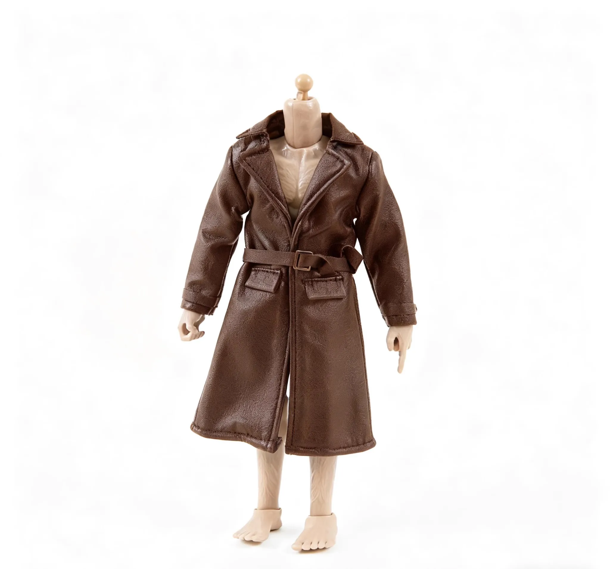 متوفر 1/12 نسخة متوسطة الطول سترة واقية من الجلد الأسود العصرية خندق معطف صالح 6 ''عمل الشكل الجسم لتقوم بها بنفسك لعبة مجسمة