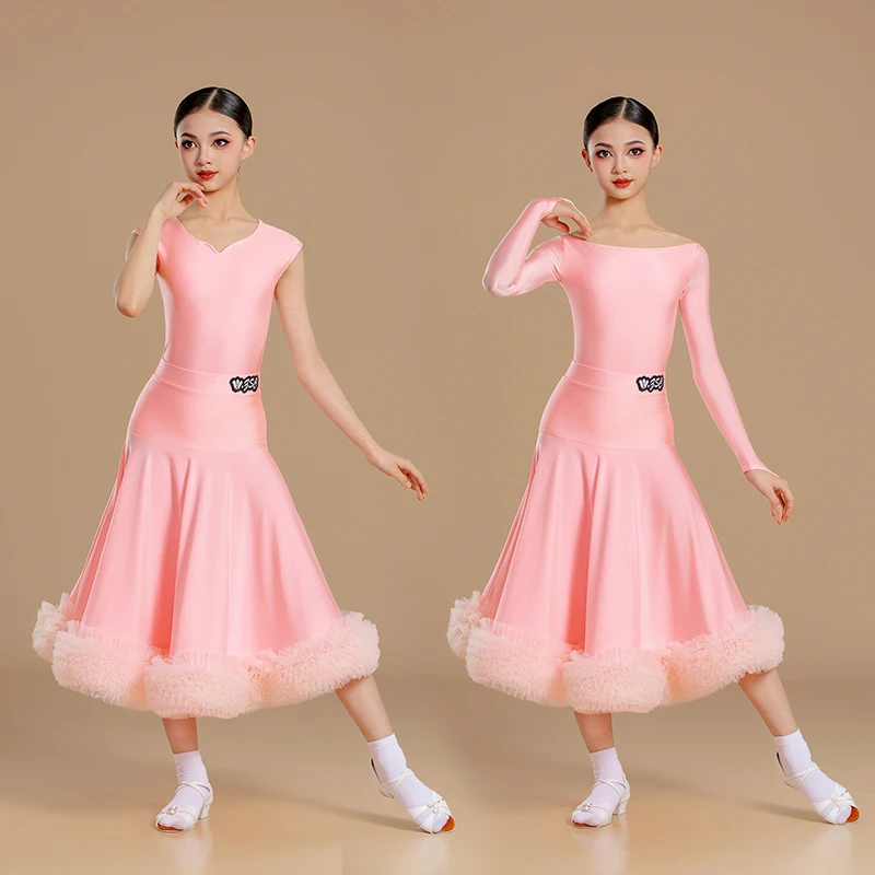 

Modern dance dress girls ballroom dance waltz high-end professional social dance large skirt performance dress competition dress