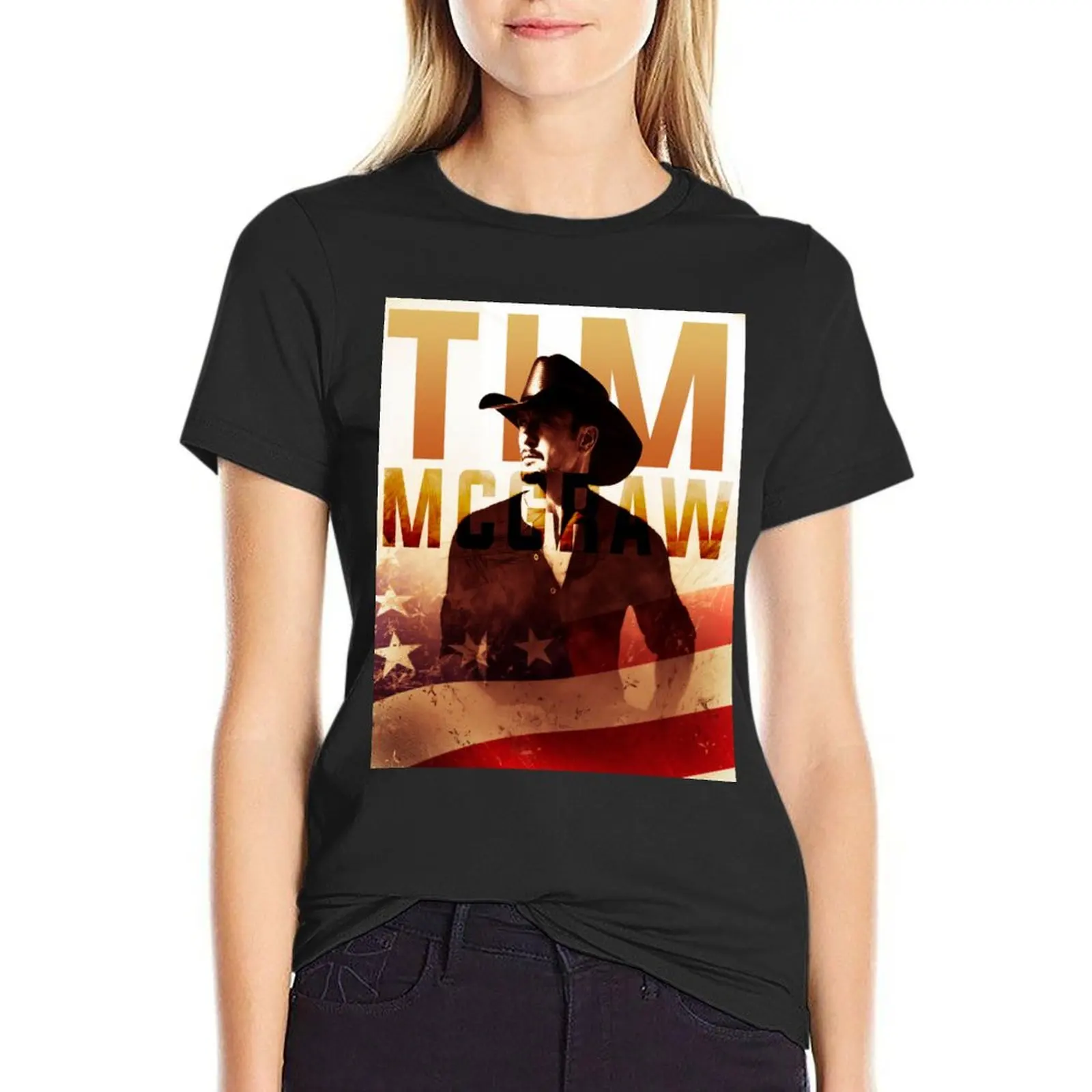 McGraw Tim T-Shirt anime heavyweights funny t shirts for Women