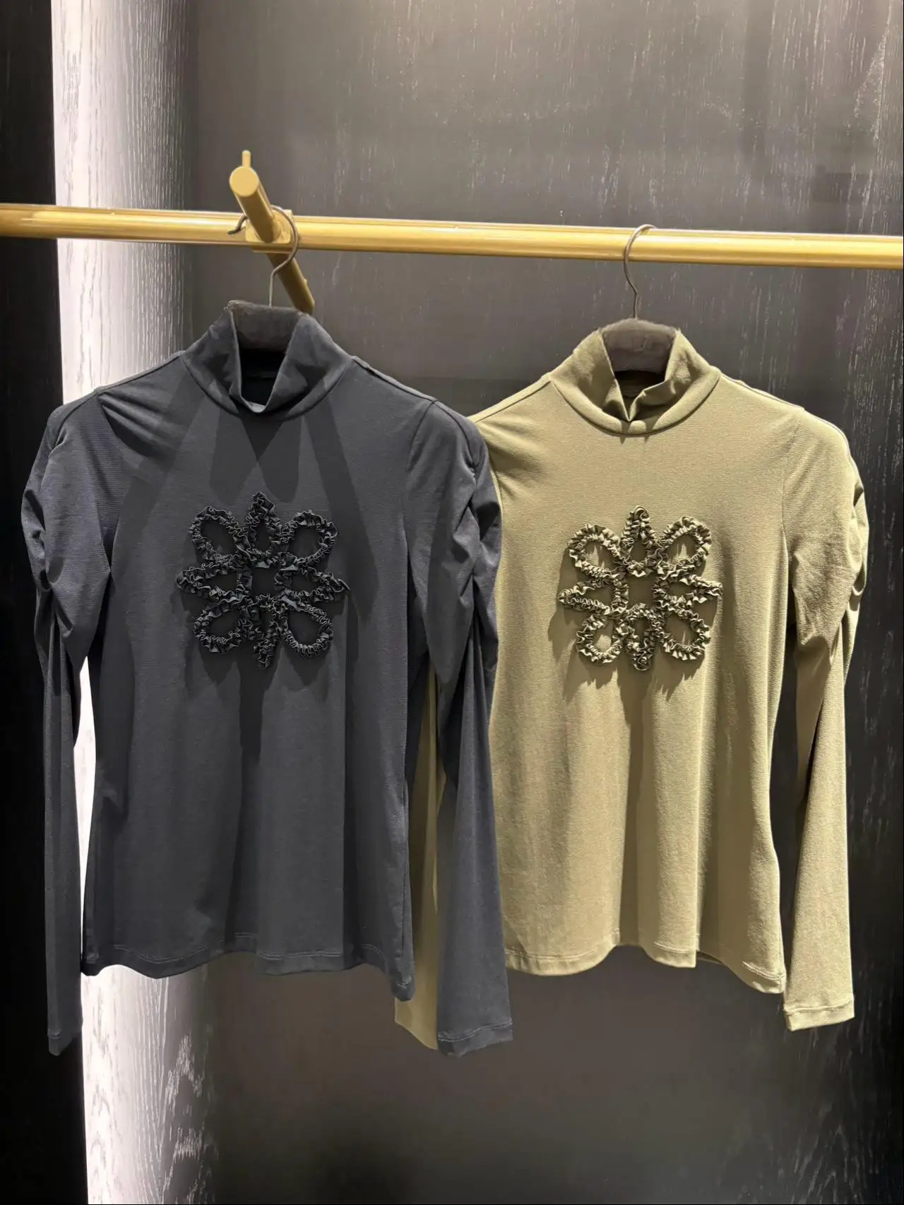 Women's Golf Puff Sleeve Long Sleeve Top Autumn Versatile Casual Golf Undershirt Base Layer
