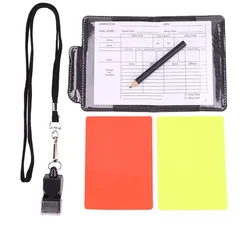 Referee Football Card Whistle Sleeve with Pen, Notebook, Wallet Sleeve, Training, Game Throwing, Professional Sports Equipment