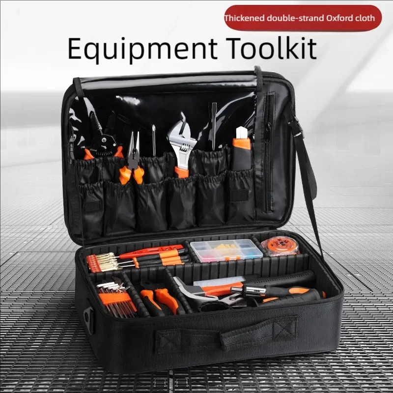 Tool bag portable multi-functional Oxford cloth canvas large thickened wear-resistant portable electrician repair tool bag