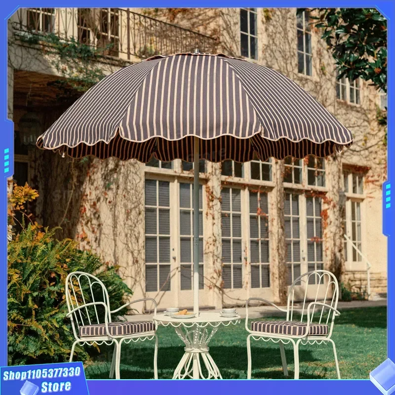 Wrought Iron French Wavy Edge Table and Chair Set Outdoor Commercial Dining Furniture for Milk Tea Shop Courtyard Leisure