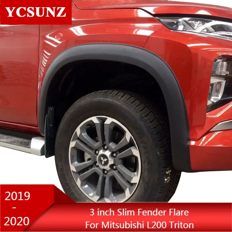 Slim Wheel Arch Fender Flare Mudguard For Mitsubishi Triton L200 2019 2020 2021 Ram 1200 Strada Strakar Barbarian Double Cabin