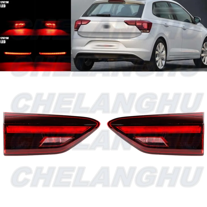 

LED Tail Light For VW Polo Hatchback 2023 2024 1 Pair Inner Side Rear Lamp Brake light Car accessories 2G0945093B 2G0945094B