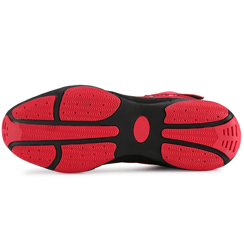 Breathable Mesh Wrestling Shoes Adult Elastic Boxing Shoes Light Gym Fitness Training Sneakers Martial Art Free Sparring Shoes