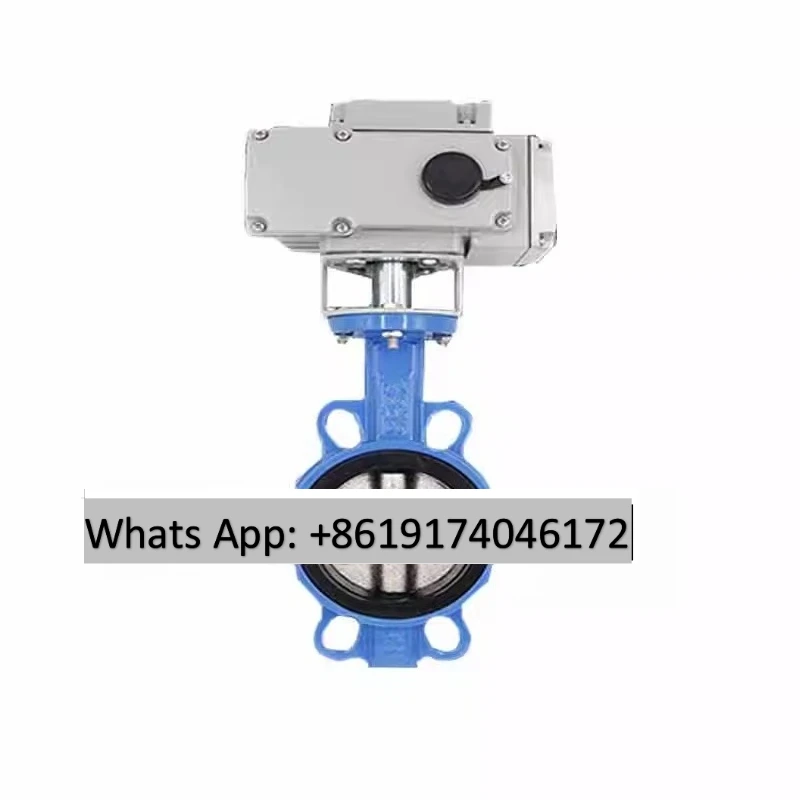 1PCS Electric Butterfly Valve Ductile Ink/Stainless Steel Valve Plate D941-16/DN50-500/Electric Butterfly Valve 220V/380
