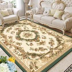 European Style Flower Carpet Living Room Retro Decoration Carpets Home Sofa Side Foot Mat Bedroom Bedside Cloakroom Large Rugs