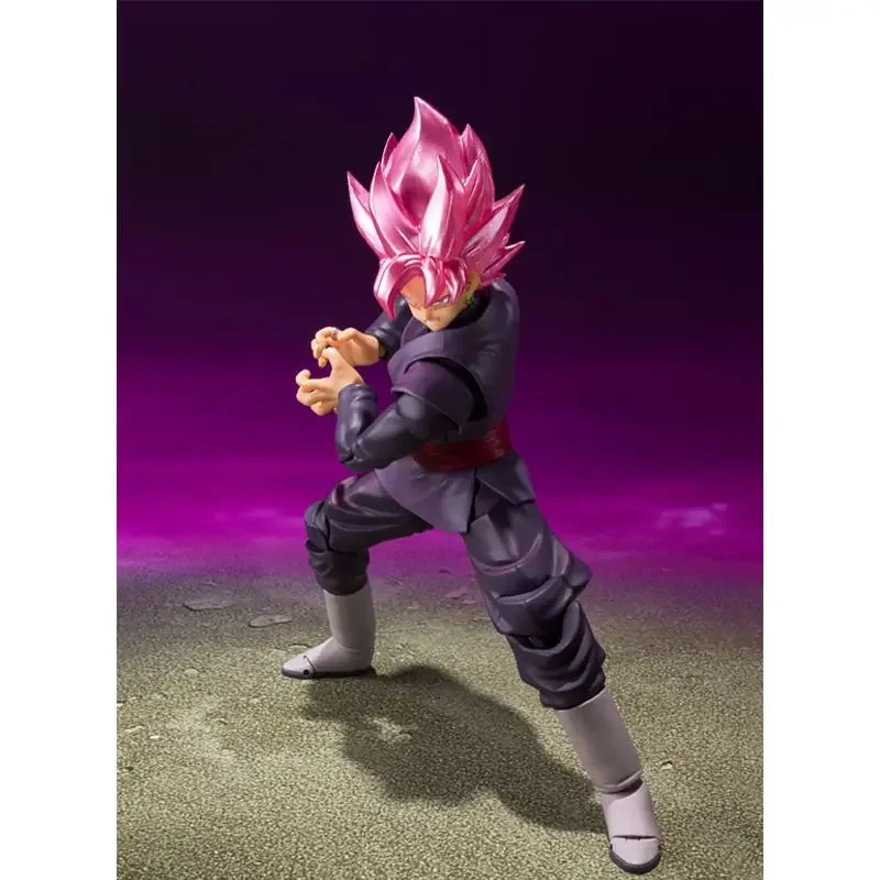 Original Bandai S.H.Figuarts Goku negro Super Saiyan Rose Dragon Ball Super en Stock Anime colección de figuras de acción modelo Juguetes