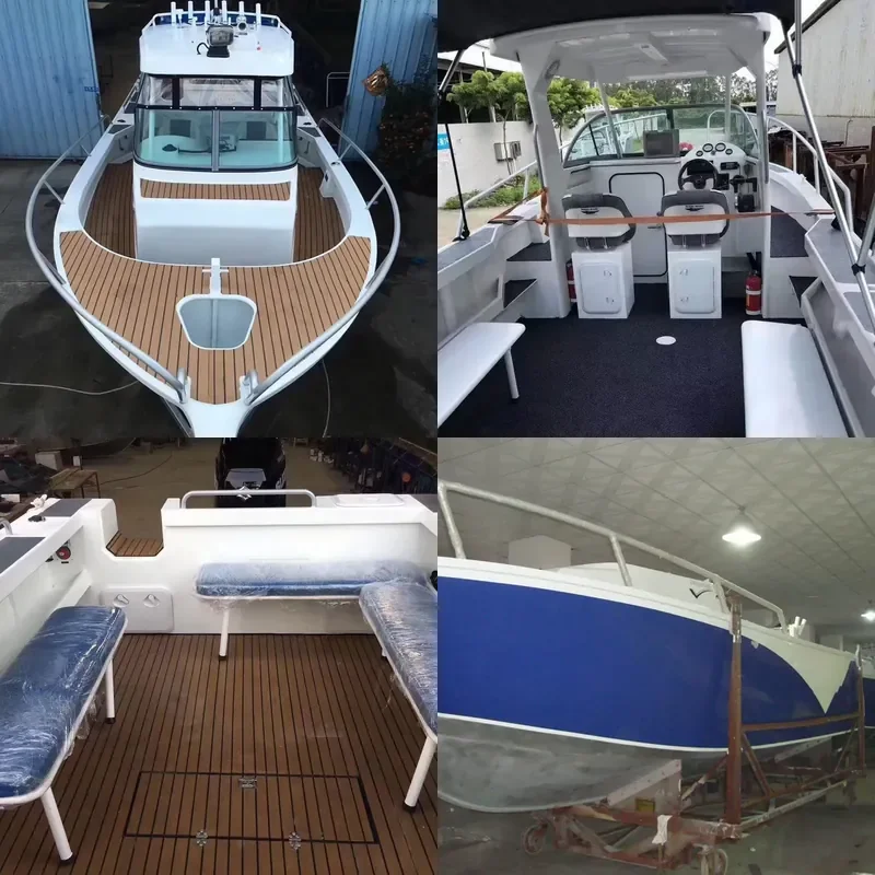 for 25Ft 7.5m Small Aluminum Luxury Yacht Fishing Boat Outboard Design