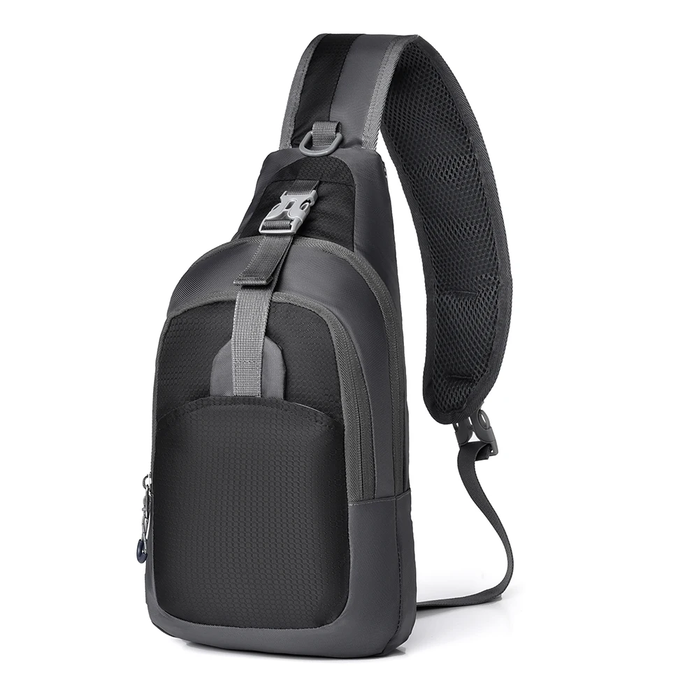 Casual chest bag with adjustable shoulder strap, lightweight crossbody backpack for hiking and traveling, everyday carry bag